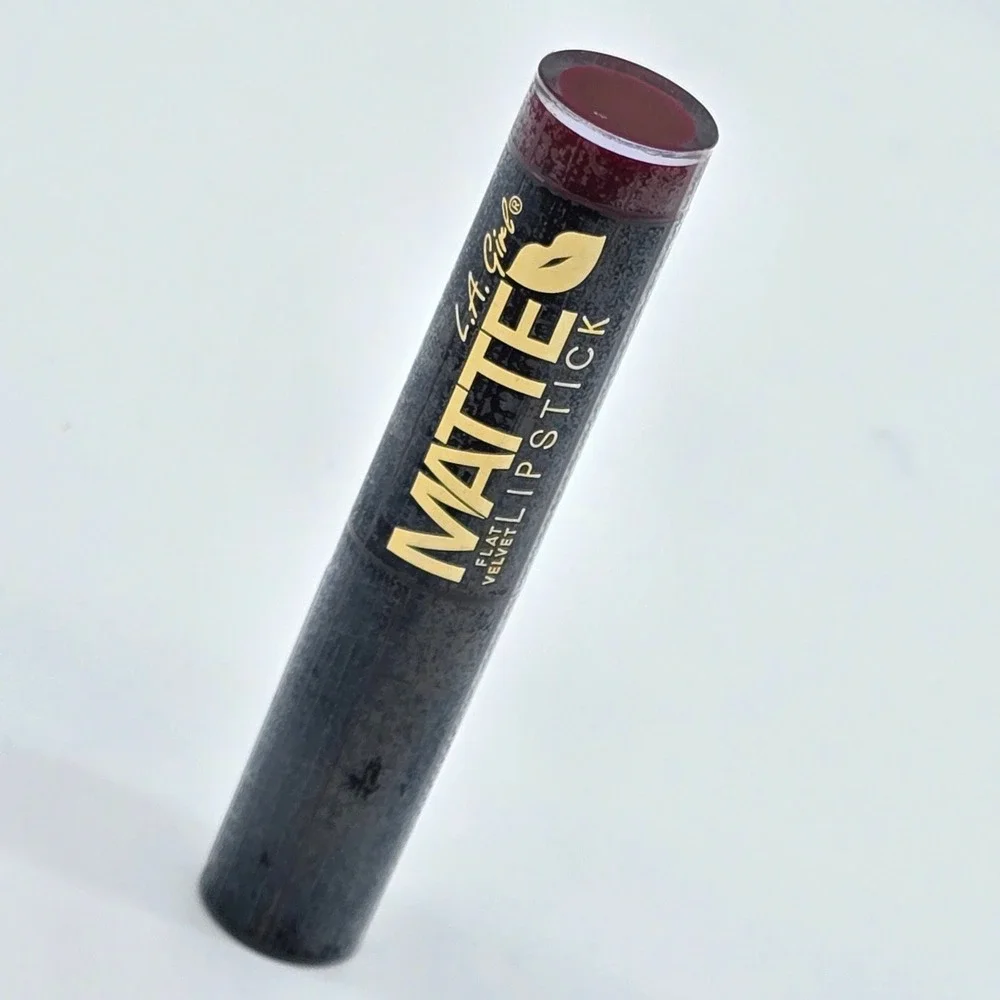 L.A. Girl Matte Flat Velvet Lipstick 0.10 oz 3g GLC810 Bite Me Burgundy Red